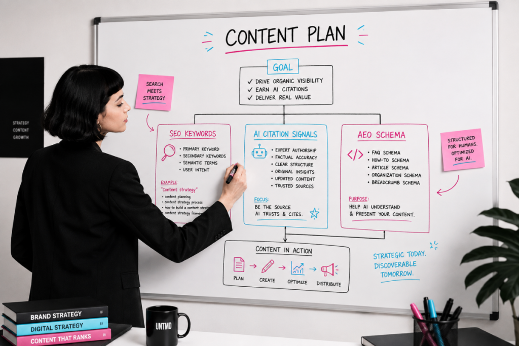 How to build content for SEO, GEO, and AEO at once: content strategy for all three disciplines